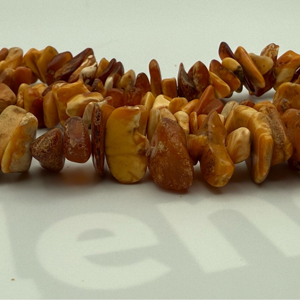 Vintage Natural Butterscotch/Caramel Baltic AMBER Chunky Bead Necklace 36” 94g - Picture 3 of 5